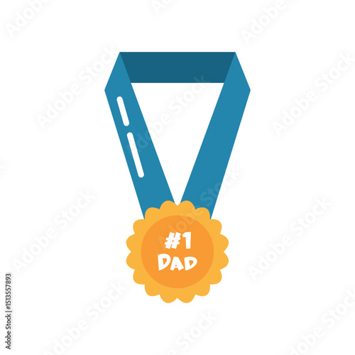 A medal with “#1 Dad” text, representing appreciation and award for the best father