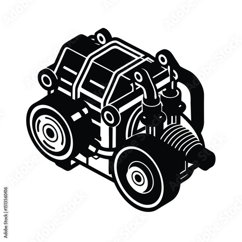 Compact High Efficiency 3 Cylinder Engine