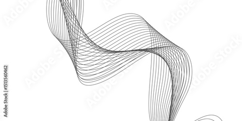 Abstract white background with a glowing abstract waves. Abstract wave element for design. Digital frequency track equalizer, Futuristic background design. Long exposure, Light painting photography.