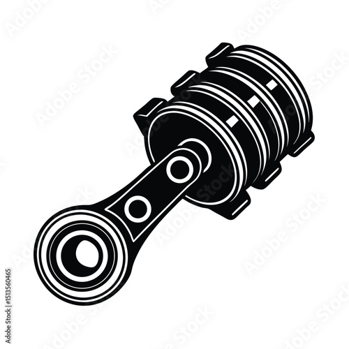 Exposed Crankshaft and Piston Assembly Illustration