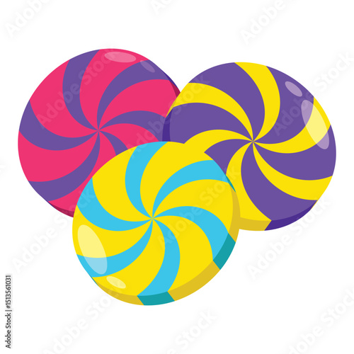Circle Candies Vector style icon. Eps 10 file