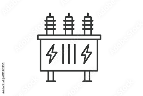 Electric transformer used for power distribution at a utility facility