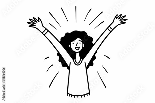 Image of excited screaming young woman standing isolated over background. Looking camera