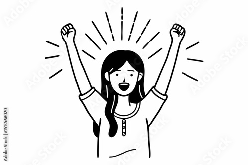 Image of excited screaming young woman standing isolated over background. Looking camera