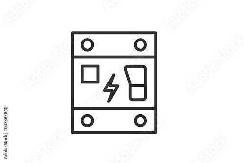 Electrical circuit diagram illustrating various components and their connections in a simple layout