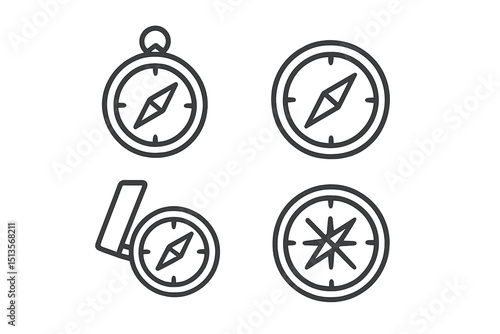 Various designs of compasses showcasing different styles and functionalities for navigation enthusiasts