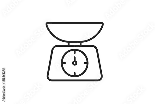 Kitchen scale used for measuring ingredients accurately in culinary preparation at a home kitchen