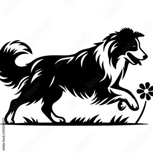 Wallpaper Mural Fast Running Dog Silhouette Vector Isolated on White Background for Sport and Pet Designs
 Torontodigital.ca