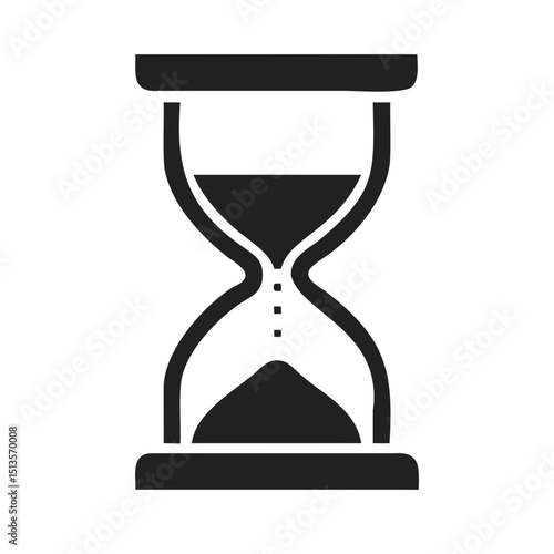 Hourglass Symbolizing Life's Balance in Minimalist Graphic Design