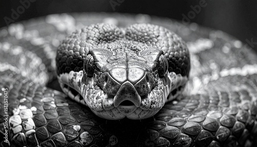 detailed close up image of a anaconda snake