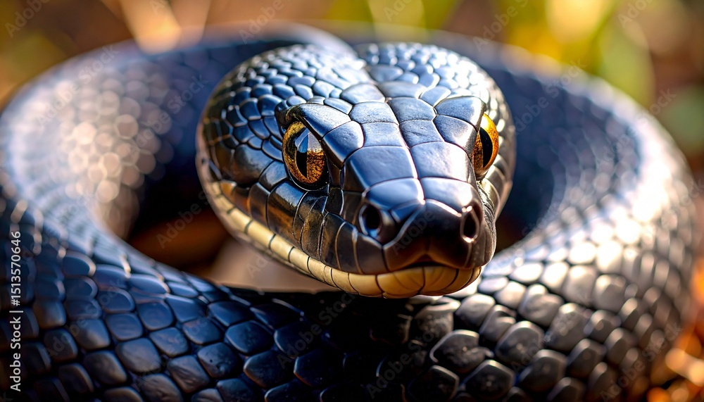 Fototapeta premium detailed close up image of a anaconda snake