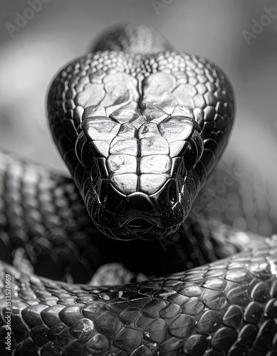 detailed close up image of a anaconda snake