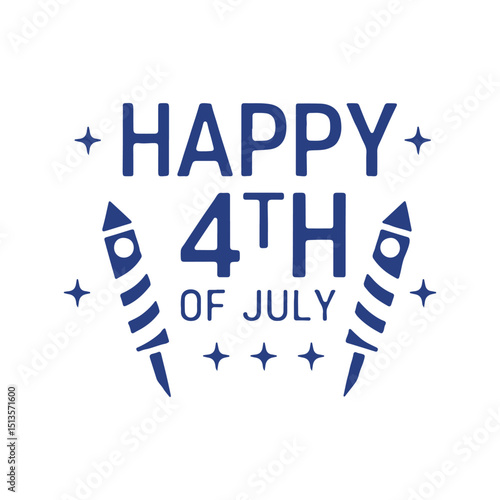 4th of July Typography Vector Art | Independence Day T-Shirt Design
