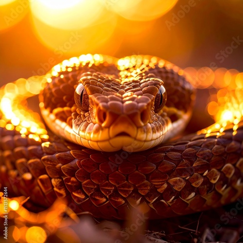 close up image of venomous snake