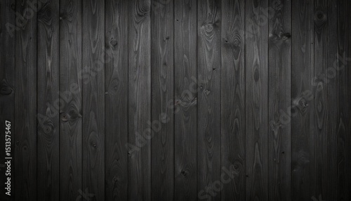 Vertical Black Burnt Wood Planks – Dark Rustic Texture