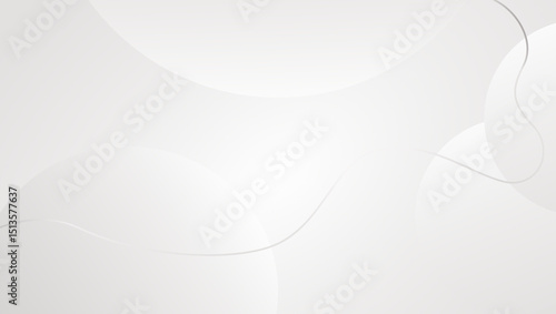 Elegant white abstract background with smooth curved lines and soft gradient light flow.