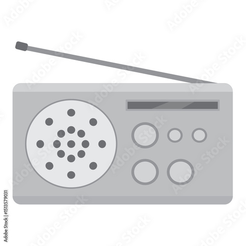 Grey Radio Player Icon