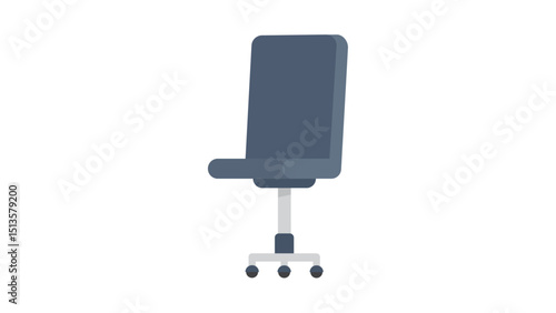 Dark Blue Office Chair Icon
