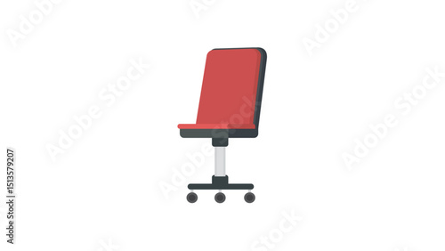 Red Office Chair Icon