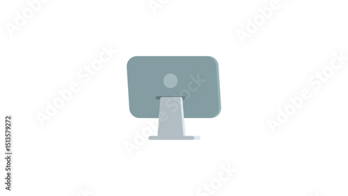 Grey Desktop Monitor Icon
