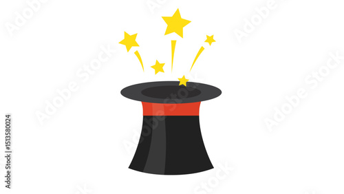 Magician Hat with Stars Icon