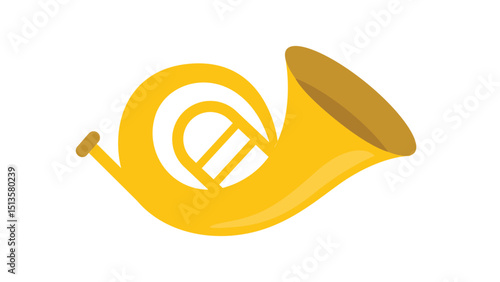 Gold French Horn Icon