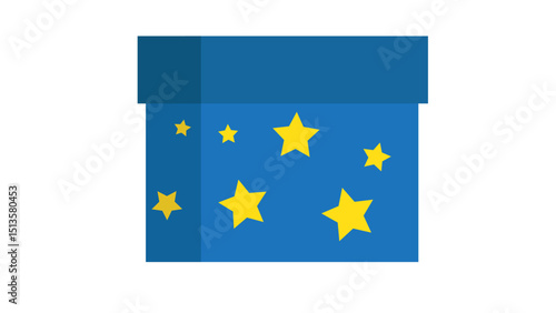 Blue Magic Trick Box Icon