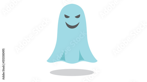 Cute Blue Ghost Icon