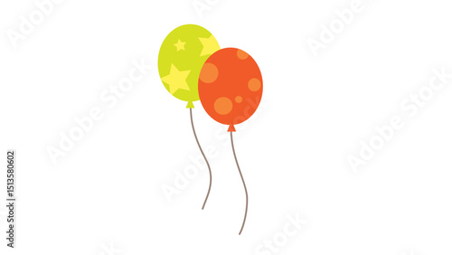 Red and Yellow Balloons Icon