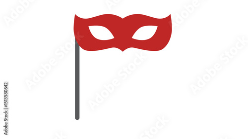 Masquerade Mask Red Icon