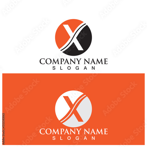 X Letter Logo Template vector icon