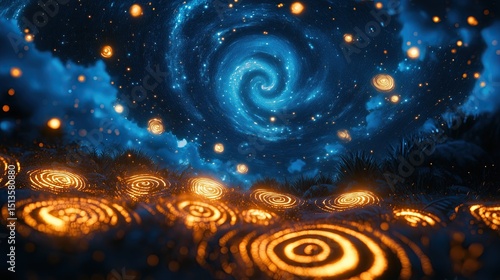 Matariki Day, traditional elements for Matariki Day, with a mystical and cultural feel