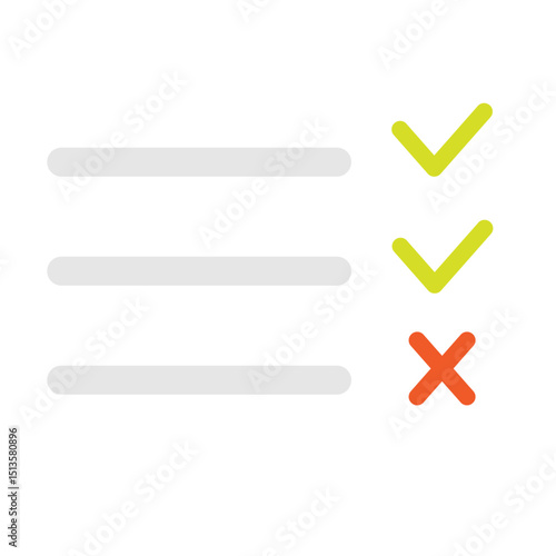 Checklist with Cross Icon