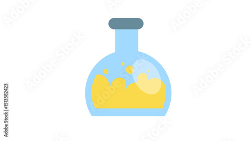 Yellow Chemical Beaker Icon
