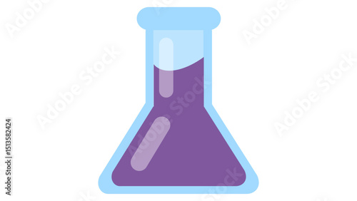 Purple Chemical Flask Icon