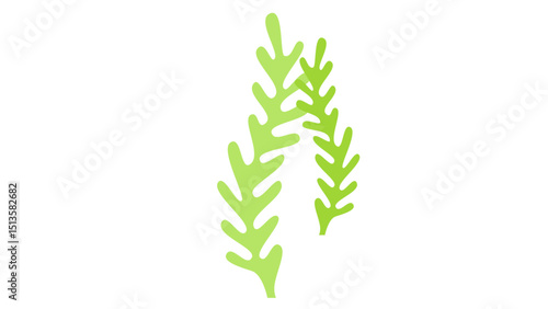 Green Kelp Seaweed Icon