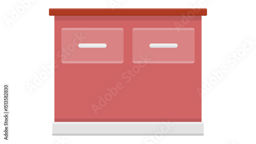 Red Wooden Dresser Icon