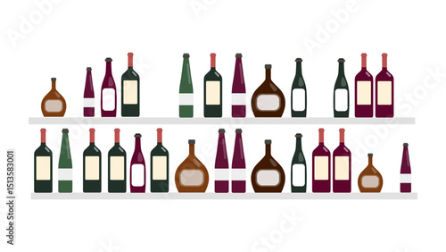 Wine Bottle Shelf Icon