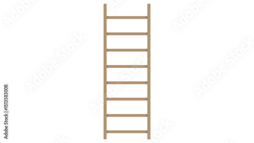 Wooden Ladder Shelf Icon