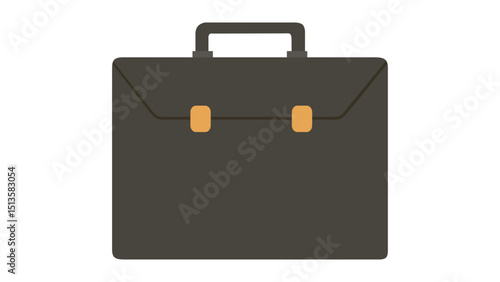 Black Leather Briefcase Icon