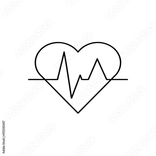 heartbeat and cardio symbol