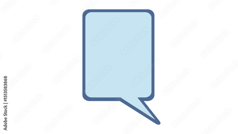 Naklejka premium Rectangular Chat Bubble Outline Icon