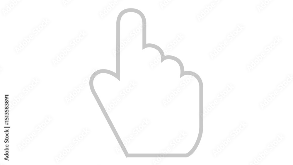 Obraz premium Computer Mouse Cursor Hand Icon