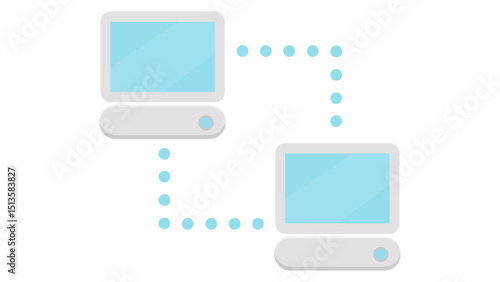 Computer Network Connection Servers Diagram