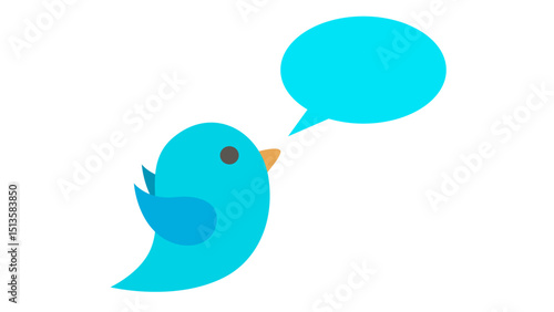 Blue Bird Social Media Icon