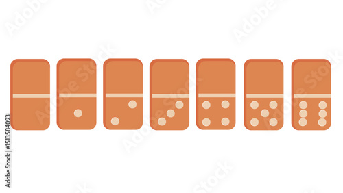 Orange Dominoes Row