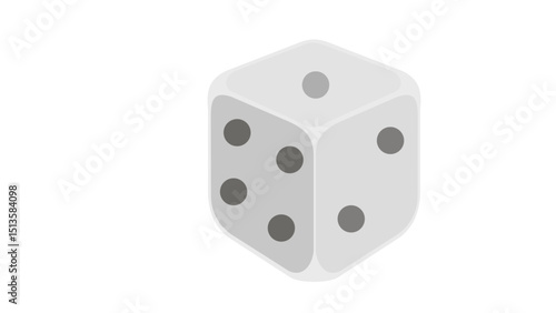 White Game Dice