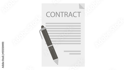 Contract Document With Pen