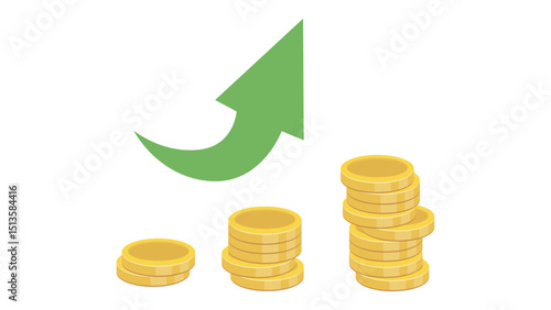 Green Up Arrow Increasing Trend