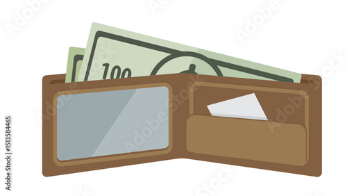 Wallet With Paper Money Bills